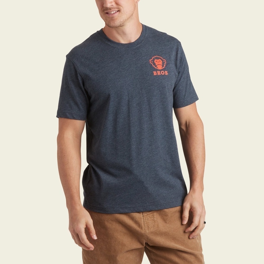 Howler Brothers Blue Dual Howler Soft Heathered Tee Small